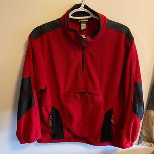 Fleece pullover half zip